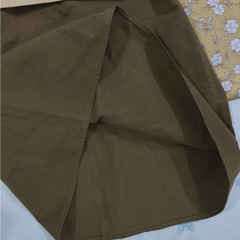 Miu Miu Brown Square-Neck Mini Dress with Cream Belt - Picture 4 of 8